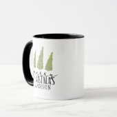 Mug Joyeux arbres de Noël Joyeux Jardins Jours fériés (Devant gauche)