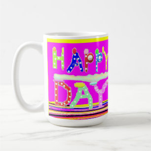 Mug Joyeux art de jour design sucre bonbons couleurs b