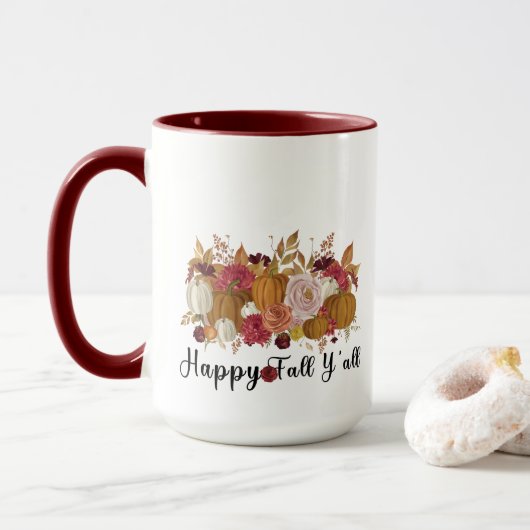 Mug Joyeux automne Y'all (Avec donut)