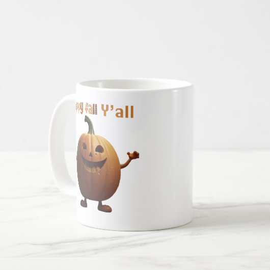 Mug Joyeux automne y'all automne mignon citrouilles mu (Devant gauche)