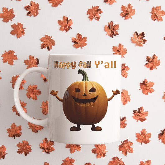 Mug Joyeux automne y'all automne mignon citrouilles mu
