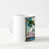 Mug Joyeux avion vintage anniversaire ! (Devant gauche)