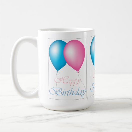 Mug Joyeux Ballons d'anniversaire (Gauche)