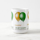 Mug Joyeux Ballons d'anniversaire Vert et Or (Centre)