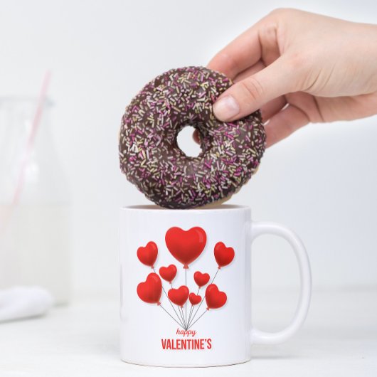 Mug Joyeux Ballons rouges de Saint-Valentin | Vacances
