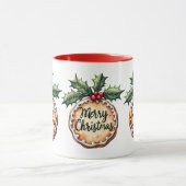 Mug Joyeux biscuit de Noël avec baies Holly (Centre)