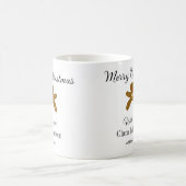 Mug Joyeux biscuits marron de Noël ajouter un nom avec (Centre)