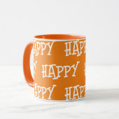 Mug Joyeux blanc orange (Devant gauche)