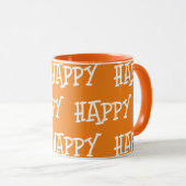 Mug Joyeux blanc orange (Devant droit)