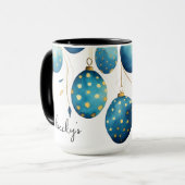 Mug Joyeux Bondi Bleu Polka Dot OEufs de Pâques (Devant gauche)