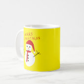 Mug Joyeux bonhomme de neige de Noël (Devant gauche)
