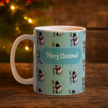 Joyeux Bonhomme de Neige Joyeux Noël ! Motif d'art