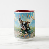 Mug Joyeux Boston Terrier Love Coffee (Centre)