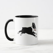 Mug Joyeux Boston Terrier Running | Joli chien de dess (Gauche)