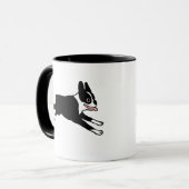 Mug Joyeux Boston Terrier Running | Joli chien de dess (Devant gauche)