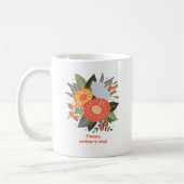 Mug Joyeux bouquet fleuri de la journée de la mère (Gauche)