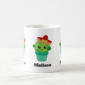 Mug Joyeux cactus ronds portant un Sombrero Rouge (Centre)