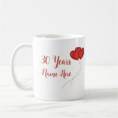 Mug Joyeux cadeau de 30 ans d'anniversaire Mariage (Gauche)