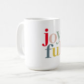 Mug Joyeux cadeau de Noël coloré moderne (Devant gauche)