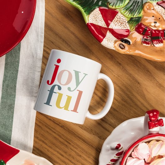 Mug Joyeux cadeau de Noël coloré moderne