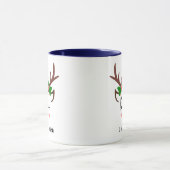 Mug Joyeux cadeau de Noël mignonne cerf visages café b (Centre)