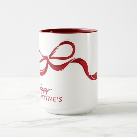 Mug Joyeux cadeau Valentine's Retro Red Bows (Centre)