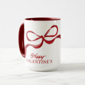 Mug Joyeux cadeau Valentine's Retro Red Bows (Devant gauche)