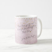 Mug Joyeux cadre photo floral rose-or de la fête des m (Devant droit)