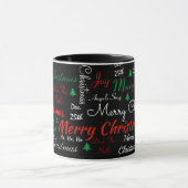 Mug Joyeux café de Noël Black Red Gift Cup cacao (Centre)