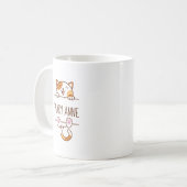 Mug Joyeux Calico Cat Pékin derrière Nom personnalisé (Devant gauche)