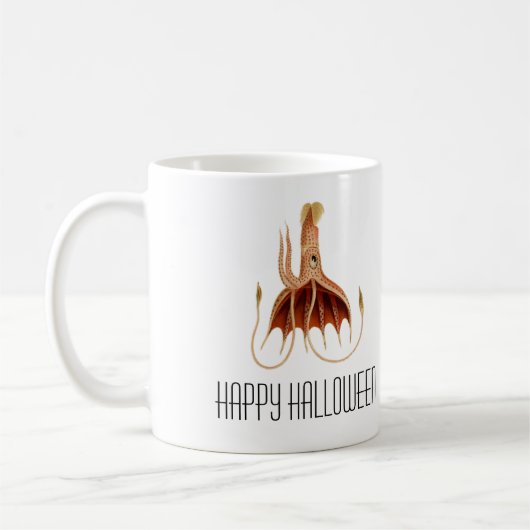 Mug Joyeux calmar vampire d'Halloween (Gauche)