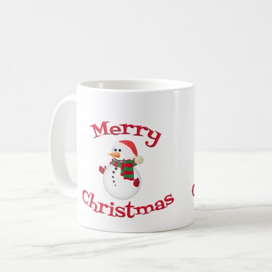 Mug Joyeux canapés de neige de Noël (Devant gauche)