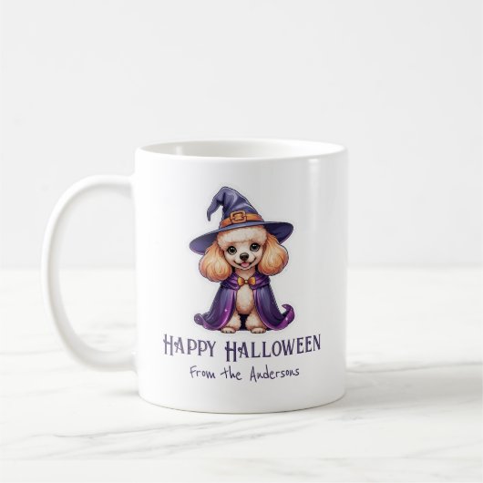 Mug Joyeux caniche Halloween (Gauche)