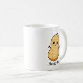 Mug Joyeux caricature de cacahuète Kawaii - Nut souria (Devant droit)