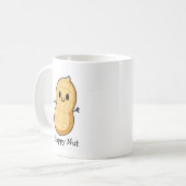 Mug Joyeux caricature de cacahuète Kawaii - Nut souria (Devant gauche)