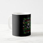 Mug Joyeux Carlin de Noël (Devant gauche)