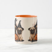 Mug Joyeux Carlins d'Halloween Jack O Lanterns (Centre)
