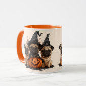Mug Joyeux Carlins d'Halloween Jack O Lanterns (Devant gauche)