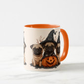 Mug Joyeux Carlins d'Halloween Jack O Lanterns (Devant droit)