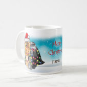 Mug Joyeux Casquette de Noël Yorkshire Terrier Lover (Devant gauche)