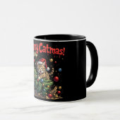 Mug Joyeux Cat Noël – Édition Chaos (Devant droit)