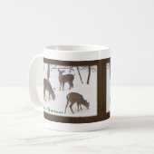 Mug Joyeux Cerf blanc de Noël en neige (Devant gauche)