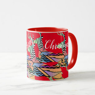 Mug Joyeux Cerf bondissant de Noël