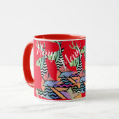 Mug Joyeux Cerf bondissant de Noël (Devant gauche)