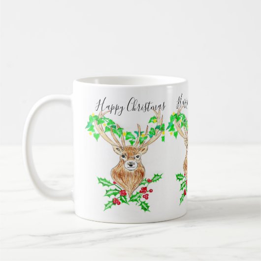 Mug Joyeux Cerf de Noël (Gauche)