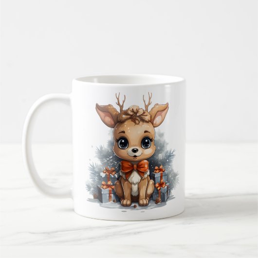 Mug Joyeux cerf de Noël (Gauche)