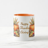 Mug Joyeux chat pèlerin de Thanksgiving (Centre)