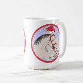 Mug Joyeux Cheval de Noël (Devant droit)