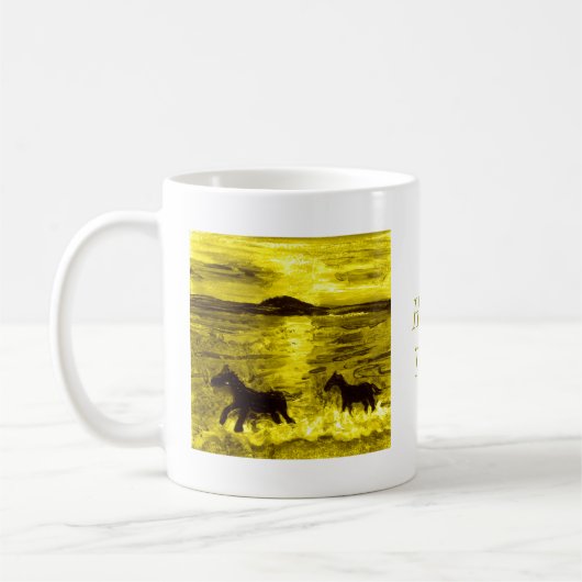 Mug Joyeux Chevaux Golden Seaside Custom (Gauche)