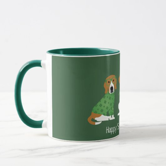 Mug Joyeux chien Beagle Jour de la Saint Patrick (Gauche)